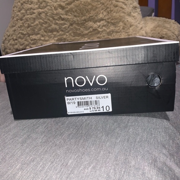 Novo Shoes PartySmith Silver High Heels, Size 10W - Picture 6 of 6
